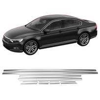 Šoninių durų apdailos nerūdijančio plieno chromuotos Volkswagen Passat B8 20152019