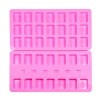 2Pcs/set Silicone Mahjong Mould Crystal Epoxy UV Glue Mould Resistance Chinese Mahjong Mould 2 pcs a set pink