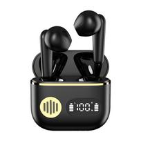 Į ausis įdedamos belaidės „Bluetooth“ ausinės Triukšmo mažinimas sportui Aukštos kokybės muzikos ausinės juoda