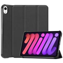 For Apple iPad Mini 7 Case 8.3  Trifold Leather Stand Hard Smart Cover For Coque iPad Mini 7 8.3 inch 2024 Case Cover Funda For iPad Mini 7 juoda