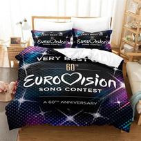 3D Spausdinti Eurovizijos Dainų Konkurso Patalynės Komplektai Išskirtinis Lovos Reikmenų Rinkinys Antklodės Užvalkalas Lovoje Antklodės Rinkinys Prabangios Gimtadienio Dovanos EU Single(135*200cm)3pcs