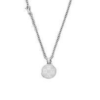 Louis Vuitton Damier Original Design Brass Necklace Unisex necklace Silver M02446 Box+Shopping Bag