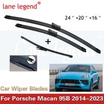 Skirta Porsche Macan 95B 2014~2023 Priekiniai Galiniai Valytuvų Šluotelės Langų Priekinio Stiklo Šepetėliai Pjoviklis Valymo Plovimo Priemonės Priedai Front Rear 3pcs