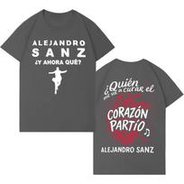 Moterims Unisex Dainininkas Alejandro Sanz 2026 Mados Spausdinti Trumpomis Rankovėmis Marškinėliai Unisex Hip Hop Punk Laisvalaikio Y2K Drabužiai Gerbėjo Dovana S