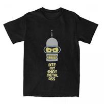 Casual Bender  Tshirt Women  Crewneck Short Sleeve T-shirt Clothes  Summer Tops Black Tee - Men's Summer Cotton Graphic Tee S įvairiaspalvis