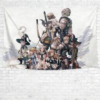 New Hot Anime Final Fantasy Print Tapestry SciFi Hippie Wall Hanging Aesthetic Bedroom Living Room Wall Decor 74x94cm(29x37in)