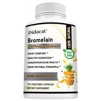 Bromelain (2,400 Gdu/Gram) 500mg Dietary Supplement, 120 Vegetable Capsules Per Bottle 120 Capsules