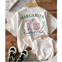 Margarita Cocktail Club Womens Tee  Save Water Drink Margs Graphic Casual White Top S