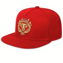 Unisex Lion Crown Embroidery Hip-Hop Hats Spring Autumn Outdoor Adjustable Casual Baseball Caps Trucker Caps Sunscreen Hat black