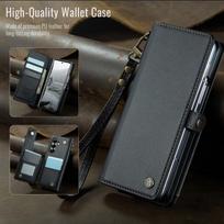 Premium Leather Case for Samsung Galaxy Z Fold 7 Fold6 Lanyard Card Holder Wallet RFID Blocking Protection Anti-drop Phone Cover Galaxy Z Fold7 juoda