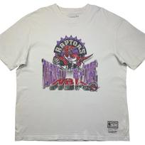 NBA Toronto Raptors Mitchell & Ness 100% Medvilnės Marškinėliai Vyriški Marškinėliai Viršus Vyriškas Dydis XL Baltas Hardwood Classics 4XL