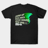Men Black Print T-shirt Ninjago Spinjitzu Green Fan-Art No-Cut Transfer Paper Print Cotton Tshirt 2XL juoda