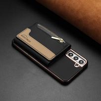 Phone Case for Samsung Galaxy S25 Ultra S24 Fe S23 Plus S22 S21 + A56 2 in 1 Magnetic Zipper Card Wallet Wireless Charging Cover Galaxy S24 Ultra juoda