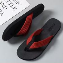 Fashion Mens Slippers Summer Trend Lightweight Flip Flops Man Minimalist Fashion Holiday Leisure Beach Slippers Men Chanclas Pantuflas 39-40 raudona