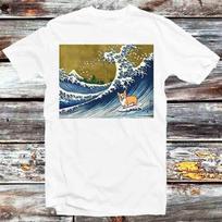 The Great Wave Off Kanagawa Surfing Corgi Dog T Shirt B438 L