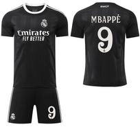 2025-26 Real Madrid juodas treniruočių/vartininko marškinėlis #9Mbappé #7 Vinícius Futbolo marškinėliai XL