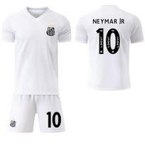2025-26 Brasileirão Santos Namų Balti Marškinėliai #10 Neymar Futbolo Marškinėliai 22