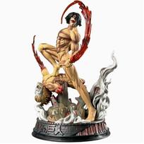 Anime Attack on Titan Action Figure Eren Jaeger Statue PVC Collectible Model Shingeki no kyojin Combat Form Eren Figurine Toys without box