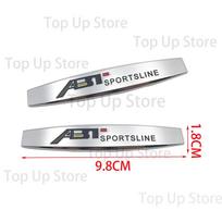 3D Metalinis Automobilio Stiliaus ABT Sportsline Emblema Lipdukas Ženklelis A3 A4 A5 A6 A7 A8 S2 S3 S4 S5 RS Q8 Kėbulo Apdaila sidabras