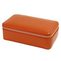 Color Chart Leather Eyeglasses Case 2 (Holds Pairs) (Lantern Cherry) raudona