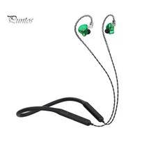 BX-03 Wireless Earphone CVC Noise Cancelling High Fidelity Lightweight Bluetooth-compatible5.0 HiFi Sports Neckband In-ear Earphone for Fitness žalia