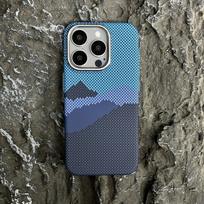 Applicable To IPhone 15 Magnetic Charging Mobile Phone Case Luminous Kevlar Texture Carbon Fiber Apple 14 Full-inclusive Hard Case iPhone 15ProMax