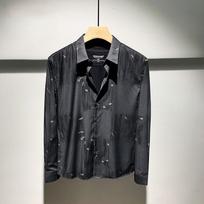 New Spring and Autumn Style Handsome Printed Men's Long-sleeved Shirt Slim and High-end Casual Top L juoda