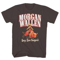 Morgan Wallen Gyvai Kaubojės Marškinėliai Vyriški Klasikiniai Grupės Marškinėliai Juodi XL