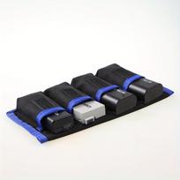4-Pocket Camera Battery Organizer Pouch | Durable Nylon Storage Bag Travel Charging Case
