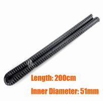 200CM 51mm 60mm 76mm ID Ortakio Vamzdis Dyzelinio Šildytuvo Žarna Variklio Įsiurbimas Stabdymas Atsparus Aukštai Temperatūrai Automobiliui Kemperiui Sunkvežimiui Karavanui