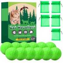 12Pcs Cat Repellent Natural Peppermint Oil Dog Repellent To Keep Feral Cats Stray Dogs Out of Yard žalia