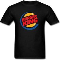 Mpxlsii Men's Food Burger King Logo T-Shirt Short Sleeve S juoda