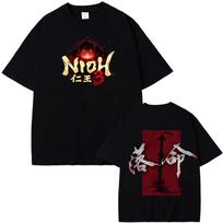 Nioh 3 T-Shirt 2026 NEW Action Role Playing Game TEE 100% Cotton GAME Graphic Printing T-shirt Vintage Short Sleeve Tops - Me... S įvairiaspalvis
