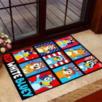 Bluey Cartoon Themed Anti-Slip Rugs - Polyester Home Decor, Suitable for Bedrooms, Living Rooms, Doorways, Studios, and Decorations 40cmx60cm