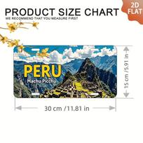 HD Aliuminio Metalinis Ženklas Peru Maču Pikču Vintažinio Numerio Plokštelės Stiliaus Sienų Dekoras Retro Senovės Stebuklas Kalnų Peizažo Dizainas 15x30cm(5.9x7.8inch) gray