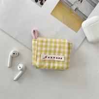 54102 Mini Cute Headphone Case Apple Headphone Storage Bag Portable Flip Soft Case Bluetooth Headphone Bag General