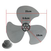 16 colių namų plastikinis ventiliatoriaus sparnas, trys mentės su veržlės dangteliu, stovinčiam ventiliatoriui, patalpų oro kokybės ventiliatoriams, šildymui, vėsinimui juoda