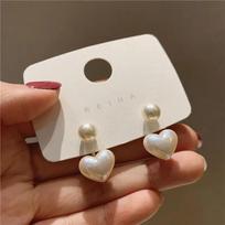 Classic Temperament Love Heart Pearl Drop Dangle Earrings for Women Charm Wedding Bride Party Jewelry Accessories Wholesale Gift perlas