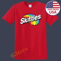Skittles Vyriški marškinėliai Moteriški marškinėliai Viršutinė dalis Unisex Raudona Dydis S iki 3XL S