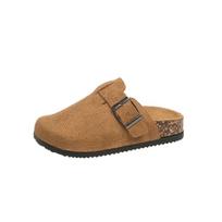 Vaikų Mergaičių Suede Mules Šlepetės Berniukų Kamštinė Vidpadžio Basutės su Arkos Atrama Lauko Paplūdimio Šlepetės Namų Batai 26-27