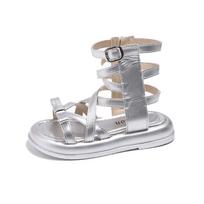 Summer Fashion Roman Boots High-top Girls Sandals Kids Gladiator Sandals Child Sandals Girls Kid Shoes 36