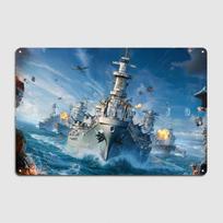 World Of Warships Plakatas Metalinė Plokštelė Sieninis Pubo Sieninis Kurti Muralinį Piešinį Skardinis Ženklas Plakatai 20x30cm gray
