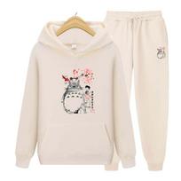 Vyriškų sportinių kostiumų rinkinys Anime Print Vyriški Moteriški Hoodies Sportiniai Kostiumai Jogger Kelnės Stori Šilti Drabužiai Vyriškas Sportinis Kostiumas Žieminis Kostiumas Sportas S