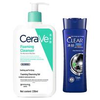 CeraVe prausiklis ir CLEAR vyriškas šampūnas - dviejų dalių rinkinys
