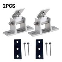4/2PCS Solar Panel Mounting Bracket Adjustable Angle Flat Roof Mount Holder Aluminum Solar Panel Bracket Solar Panel Accessories