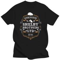 Peaky Blinders Birmingham Shelby Marškinėliai Vyrams ir Moterims Vasariniai Medvilniniai Drabužiai Laisvalaikio Mada Apvalia Kaklo Trumpomis Rankovėmis T-shirt S juoda