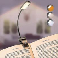 9 LED knygos šviestuvas, Gritin 3 akių apsaugos režimai Skaitymo šviestuvas Knygos lempa (šiltas&šaltas baltas šviesos) -be laipsnių pritemdymas, įkraunamas, ilgas baterijos veikimo laikas, 4-