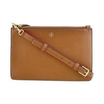 Tory Burch Logo Double Zipper Tote Crossbody Bag Women Handbags Brown 87989-908 Basic Set (Bag+Dust Bag)