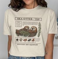 Vintage Replica Otter Sea Otters Monterey Bay Aquarium TShirt Unisex T-Shirt S