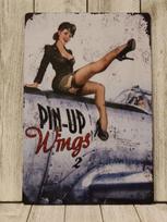 Sexy Pinup Girl Poster Tin Sign Vintage Look American USAF AirforceAluminum 20x30cm（7.8x11.8inch）